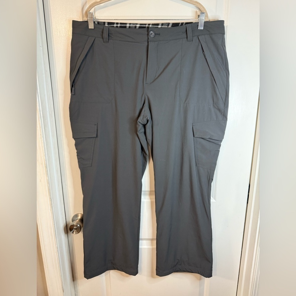Eddie Bauer Women’s Gray Polar Fleece Lined Hikingv Outdoor Pants - Size 16